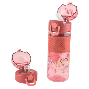 Chupa Chups x MCK Water Bottle, With 2 Lids - Design is Fun! (Pink)